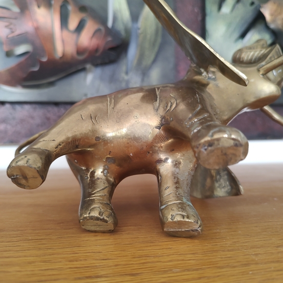 Vintage Brass Elephant - Picture 4 of 7